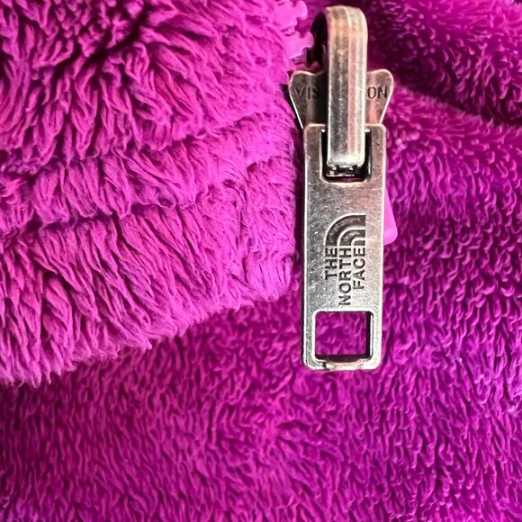 TNF Girls Fleece Jacket Full Zip Soft Plush in Magenta Little Girl Medium / 10 - Picture 7 of 12
